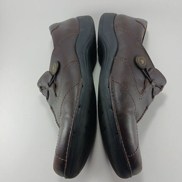 Clarks Unstructured Brown Slip- ons,with Leather Uppers. Woman's size 10........ - Picture 15 of 15
